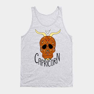 Capricorn Zodiac Dia De Los Muertos Style Tank Top